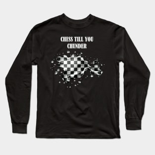 Chess Till You Chunder - Liquid chessboard effect Long Sleeve T-Shirt